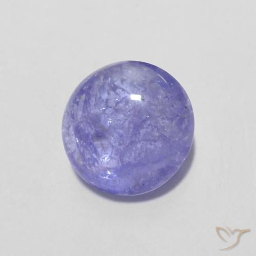 1.43 ct Violet Tanzanite Stone, Natural Tanzanite in Round Cabochon Shape for Sale