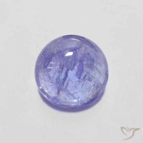 1.45ct Natural Intense Violet Blue Tanzanite, Round, Transparent