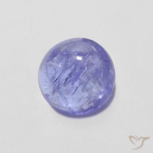 1.45 ct Blue Tanzanite Stone, Natural Tanzanite in Round Cabochon Shape for Sale