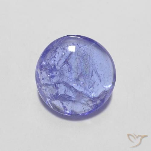 1.47ct Natural Intense Violet Blue Tanzanite, Round, Transparent