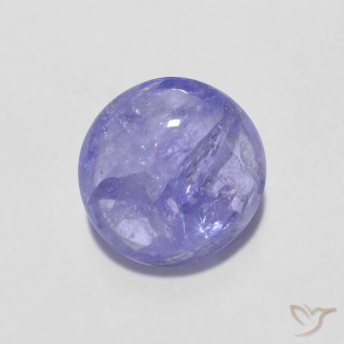 1.34 ct Violet Tanzanite, 7 mm Round Cut From Tanzania, Photo A