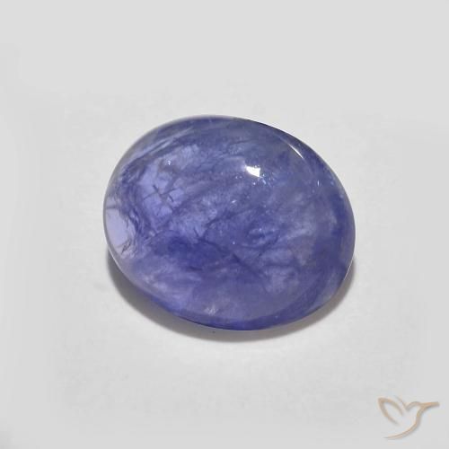 2.13 ct Blue Tanzanite Stone, Natural Tanzanite in Oval Cabochon Shape for Sale