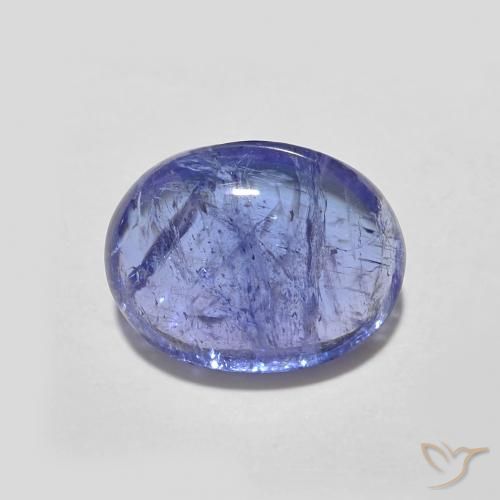 2.40ct Natural Intense Violet Blue Tanzanite, Oval, Transparent