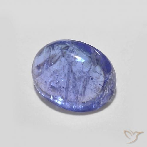 2.40 ct Blue Tanzanite Stone, Natural Tanzanite in Oval Cabochon Shape for Sale