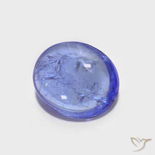 2.67 ct Blue Tanzanite Stone, Natural Tanzanite in Oval Cabochon Shape for Sale