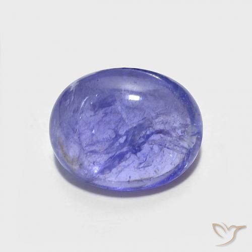 3.43ct Natural Intense Violet Blue Tanzanite, Oval, Transparent