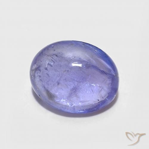 3.08 ct Blue Tanzanite Stone, Natural Tanzanite in Oval Cabochon Shape for Sale