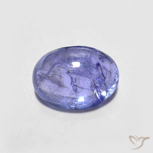 1.59 ct Blue Tanzanite Stone, Natural Tanzanite in Oval Cabochon Shape for Sale