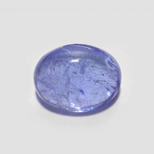 Tanzanite 8 x 6,3mm blu Ovale cabochon dalla Tanzania, peso di 1,83 ct, gemma naturale Riscaldato in purezza Transparent, 1 pezzo Tanzanite - Colore: Intenso Viola Blu, durezza Mohs di 6,5 - 7 adatto per gioielli da indossare ogni giorno, Sblocca Chakra della gola, Photo A