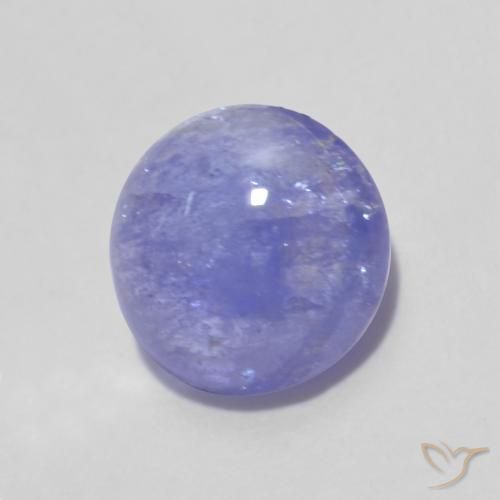 1.59 ct Violet Tanzanite Stone, Natural Tanzanite in Round Cabochon Shape for Sale