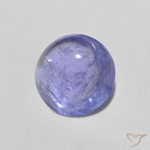 Tanzanite Bleu round cabochon 6,1mm de Tanzanie, poids de 1,09 ct, pierre gemme naturelle Chauffé de pureté Transparent, 1 pièce Tanzanite, couleur : Bleu violet intense, dureté de Mohs de 6.5 à 7 convient aux bijoux de tous les jours, pierre de sagesse, Uniquement trouvé en Tanzanie, Photo A
