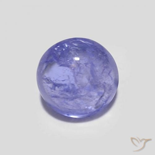 Tanzanita Azul Cabujón Redondo de 5,1mm de Tanzania, peso de 0.74 ct, piedra preciosa natural Caliente en claridad Transparente, Tanzanita de 1 pieza - Color: , dureza Mohs de 6.5 - 7 Adecuado para joyas de uso diario, Piedra de transformación, Photo A