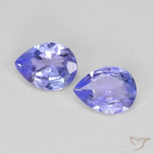 0.53 ct Blue Tanzanite, 5 x 3.8 mm Pear Cut From Tanzania, Photo A