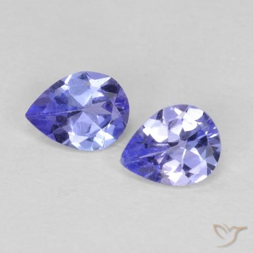0.58 ct Blue Tanzanite, 5.1 x 3.9 mm Pear Cut From Tanzania, Photo A