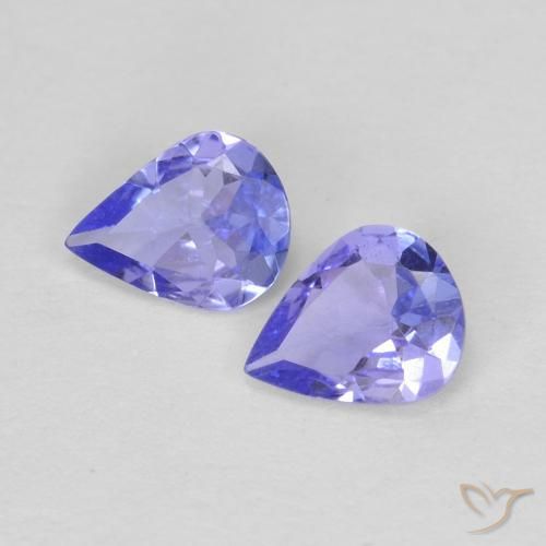0.48 ct Blue Tanzanite, 5.1 x 4 mm Pear Cut From Tanzania, Photo A