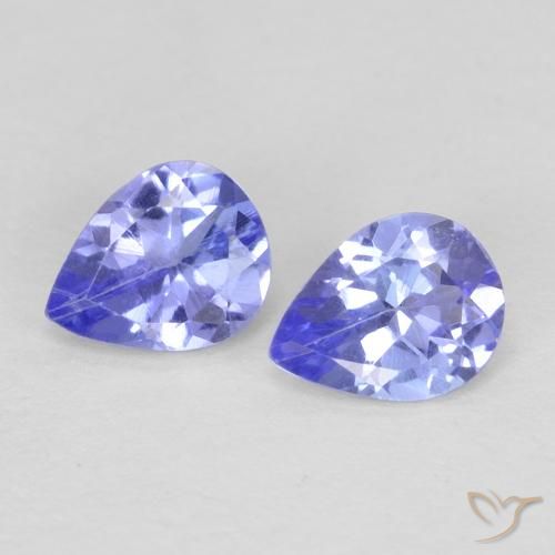 0.65ctw Natural Violet Blue Tanzanite, Pear Shape, VS