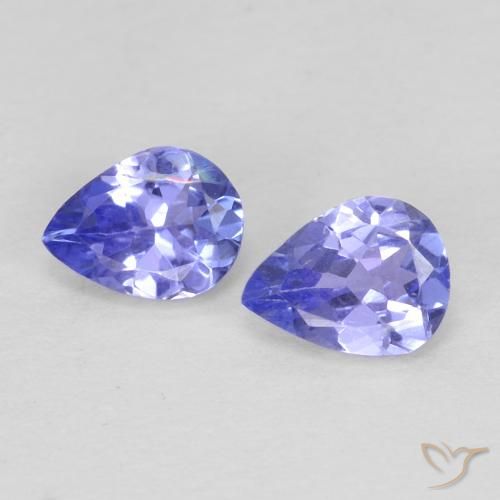 0.63 ct Blue Tanzanite, 5.1 x 3.9 mm Pear Cut From Tanzania, Photo A