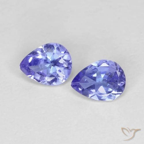 0.56 ct Blue Tanzanite, 5.1 x 3.9 mm Pear Cut From Tanzania, Photo A