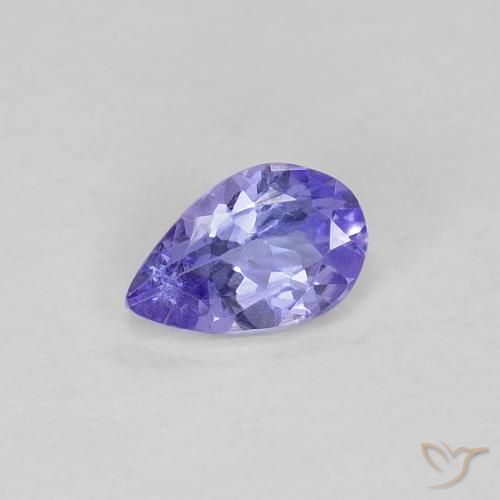 0.4 ct Violet Tanzanite, 5.8 x 3.8 mm Pear Cut From Tanzania, Photo A