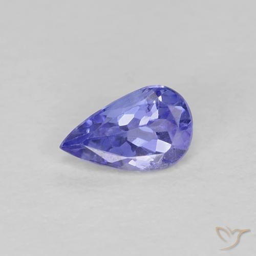 0.37ct Natural Intense Violet Blue Tanzanite, Pear Shape, VS