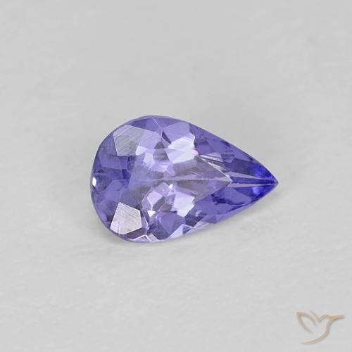 0.4 ct Violet Tanzanite, 6.2 x 4.1 mm Pear Cut From Tanzania, Photo A