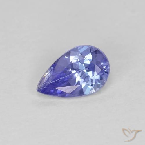0.42ct Natural Deep Blue Tanzanite, Pear Shape, VS