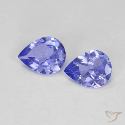 0.5 ct Blue Tanzanite, 5 x 4 mm Pear Cut From Tanzania, Photo A