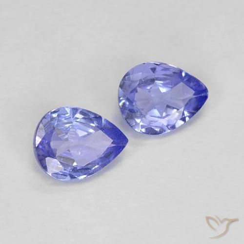 0.56 ctw Blue Tanzanite Stones, Natural Tanzanite in Pear Facet Shape for Sale