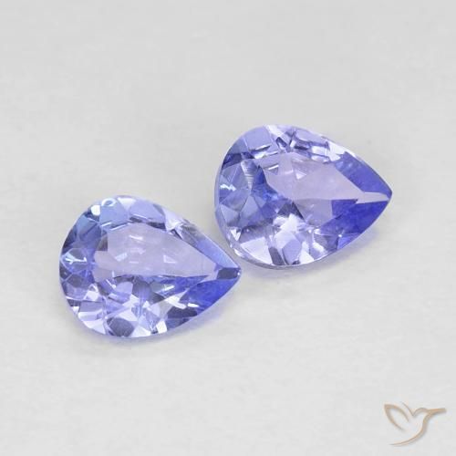 0.64 ctw Blue Tanzanite Stones, Natural Tanzanite in Pear Facet Shape for Sale