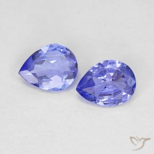0.60 ctw Blue Tanzanite Stones, Natural Tanzanite in Pear Facet Shape for Sale