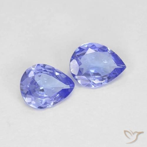 0.51 ctw Blue Tanzanite Stones, Natural Tanzanite in Pear Facet Shape for Sale