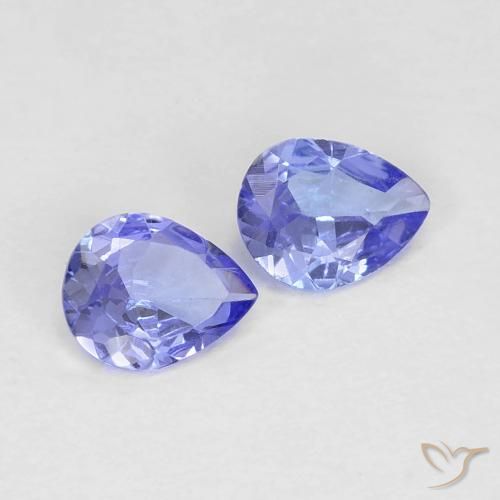 0.50ctw Natural Electric Blue Tanzanite, Pear Shape, VVS-VS