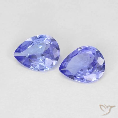 0.50 ctw Blue Tanzanite Stones, Natural Tanzanite in Pear Facet Shape for Sale