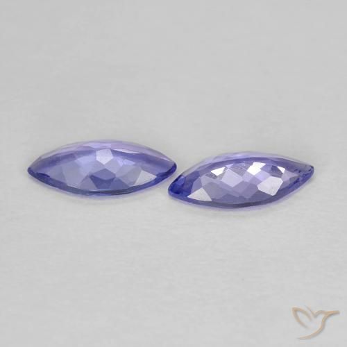 Tanzanite Gemstones in 7 x 3.5 mm (calibrated) Size for Sale, Tanzanite Stones in Intense Violet Blue Color