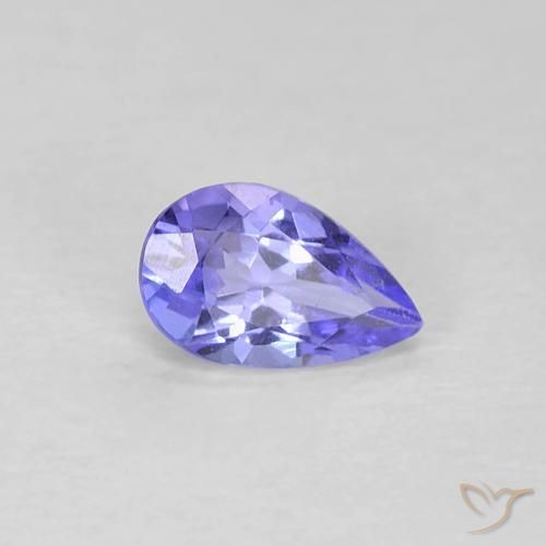 0,35 ct birnenschliff Tansanit aus Tansania, Größe: 5,8 x 3,6mm, Reinheit: VVS-VS, Garantiert echter Edelstein, 1 Stück Tansanit in Intensives Violettblau Farbe, Mohs-Härte von 6,5 - 7 Geeignet für den täglichen Gebrauch im Schmuck, ausgezeichnetes Funkeln, Photo A