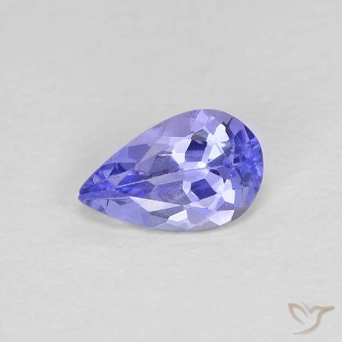 0.37 ct Blue Tanzanite, 6 x 3.8 mm Pear Cut From Tanzania, Photo A