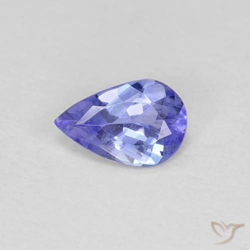 0.35ct Natural Intense Violet Blue Tanzanite, Pear Shape, VS