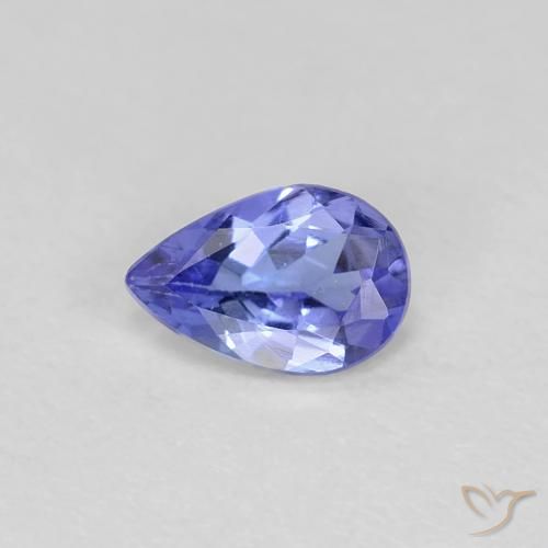 0.34ct Natural Intense Violet Blue Tanzanite, Pear Shape, VS