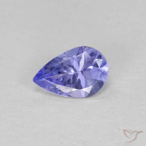 0.36ct Natural Intense Violet Blue Tanzanite, Pear Shape, VVS-VS