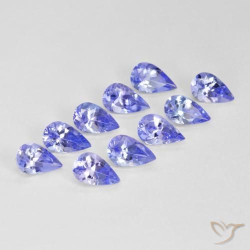 2.46 ctw Blue Tanzanite Stones, Natural Tanzanite in Pear Facet Shape for Sale