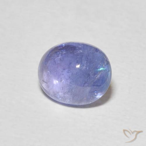 2.57 ct Blue Tanzanite Stone, Natural Tanzanite in Oval Cabochon Shape for Sale