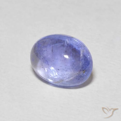 2.45 ct Blue Tanzanite Stone, Natural Tanzanite in Oval Cabochon Shape for Sale