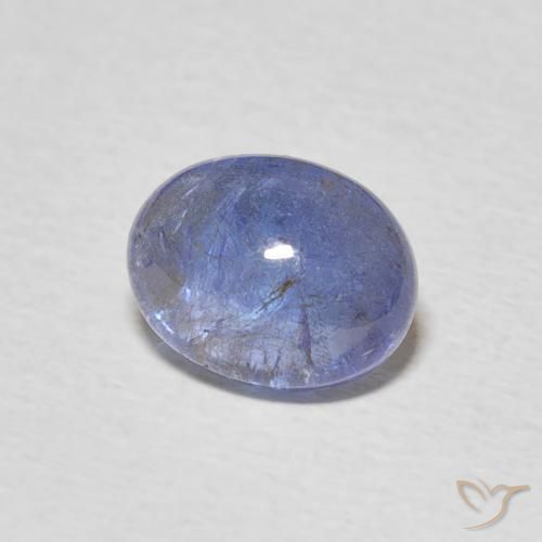2.66 ct Blue Tanzanite Stone, Natural Tanzanite in Oval Cabochon Shape for Sale