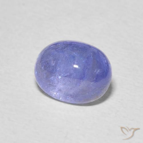 2.92 ct Blue Tanzanite Stone, Natural Tanzanite in Oval Cabochon Shape for Sale