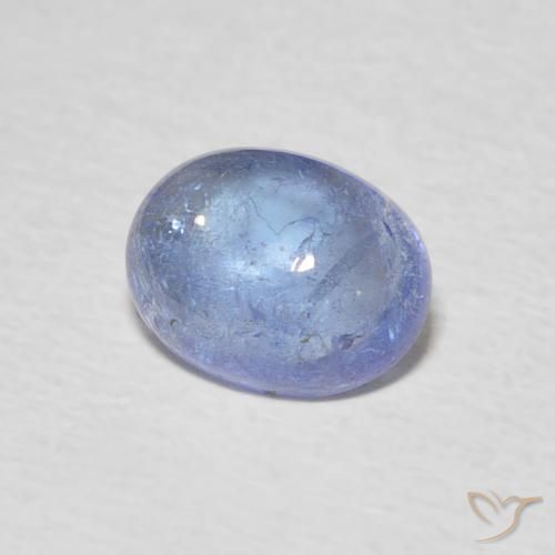 1.63 ct Blue Tanzanite Stone, Natural Tanzanite in Oval Cabochon Shape for Sale