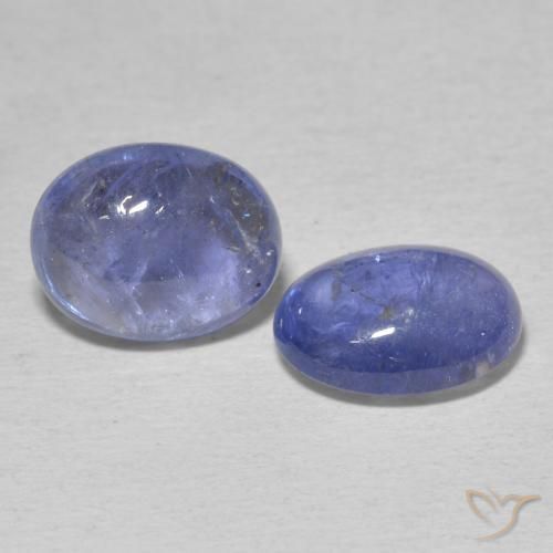 6.32 ctw Blue Tanzanite Stones, Natural Tanzanite in Oval Cabochon Shape for Sale