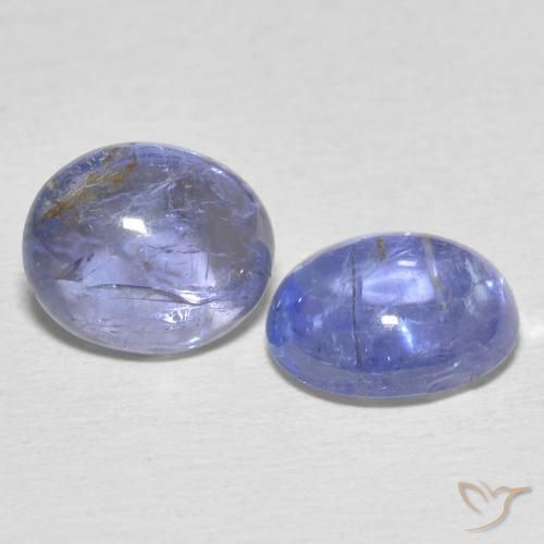 7.21 ctw Blue Tanzanite Stones, Natural Tanzanite in Oval Cabochon Shape for Sale