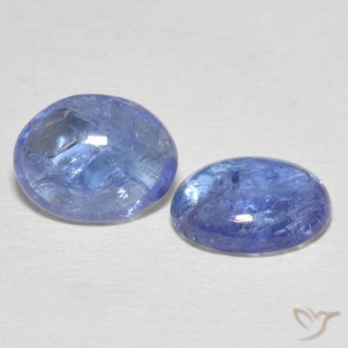 5.69 ctw Blue Tanzanite Stones, Natural Tanzanite in Oval Cabochon Shape for Sale