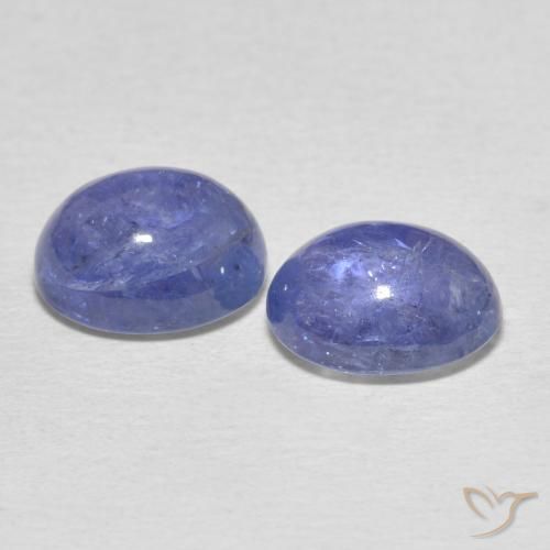Tanzanite Gemstones in 9 x 7 mm (calibrated) Size for Sale, Tanzanite Stones in Light Blue Color