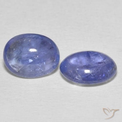 5.70 ctw Blue Tanzanite Stones, Natural Tanzanite in Oval Cabochon Shape for Sale